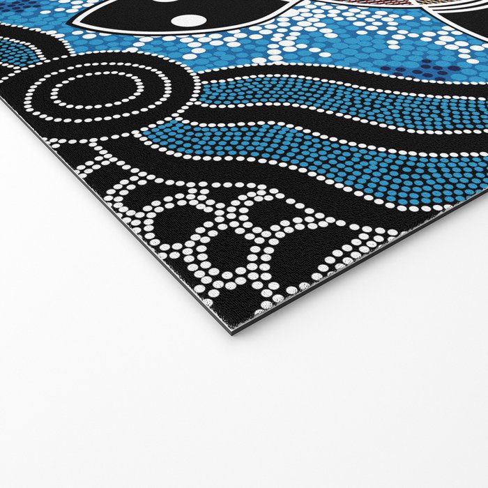 Authentic Aboriginal Art - Sea Turtles Welcome Mat Gallery Image 2