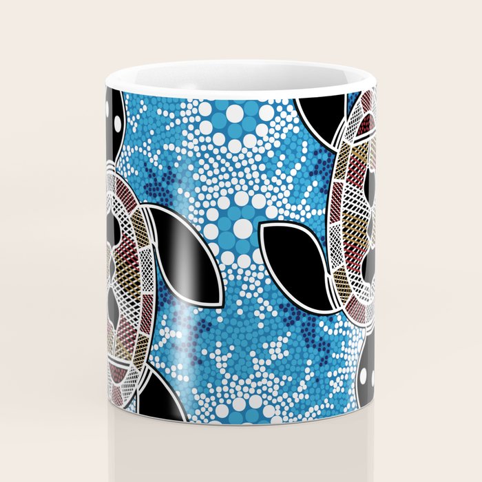 Authentic Aboriginal Art - Sea Turtles Coffee Mug Gallery Image 4