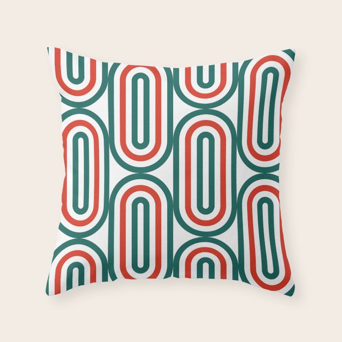 Retro Holiday 01A Throw Pillow Gallery Image 6