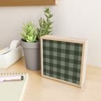 Gingham Plaid Pattern - Forest Green Mini Art Print Gallery Image 2