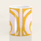 Abstract in Yellow and Cream Coffee Mug Gallery Image 4