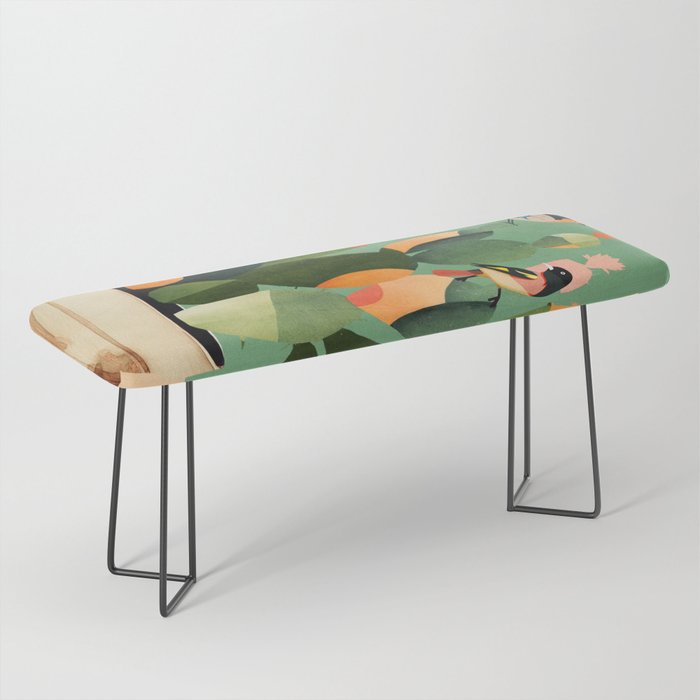 Cactus & Birds 3 Bench Gallery Image 1