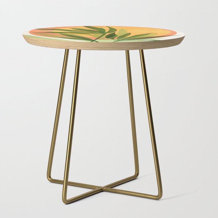 Retro Sunset Garden Still Life Side Table Gallery Image 1