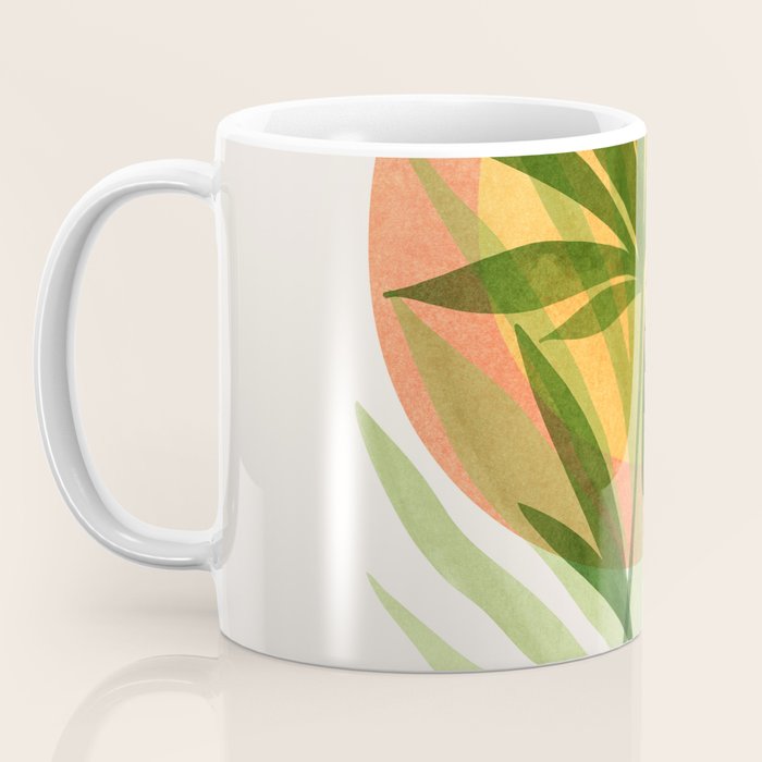 Retro Sunset Garden Still Life Coffee Mug Gallery Image 3