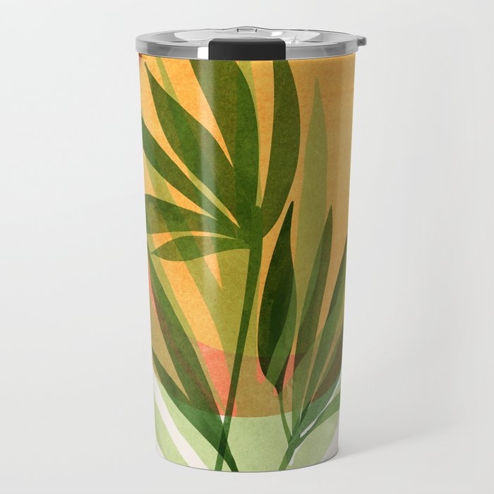 Retro Sunset Garden Still Life Travel Mug Gallery Image 1