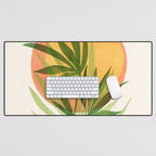 Retro Sunset Garden Still Life Desk Mat Gallery Image 1