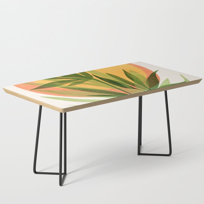 Retro Sunset Garden Still Life Coffee Table Gallery Image 1