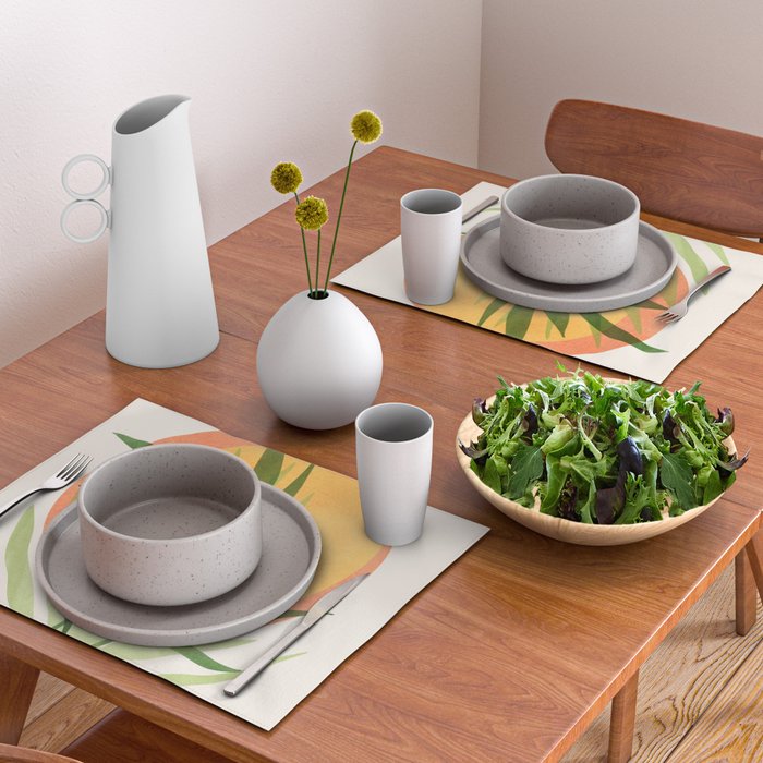 Retro Sunset Garden Still Life Placemat Gallery Image 2