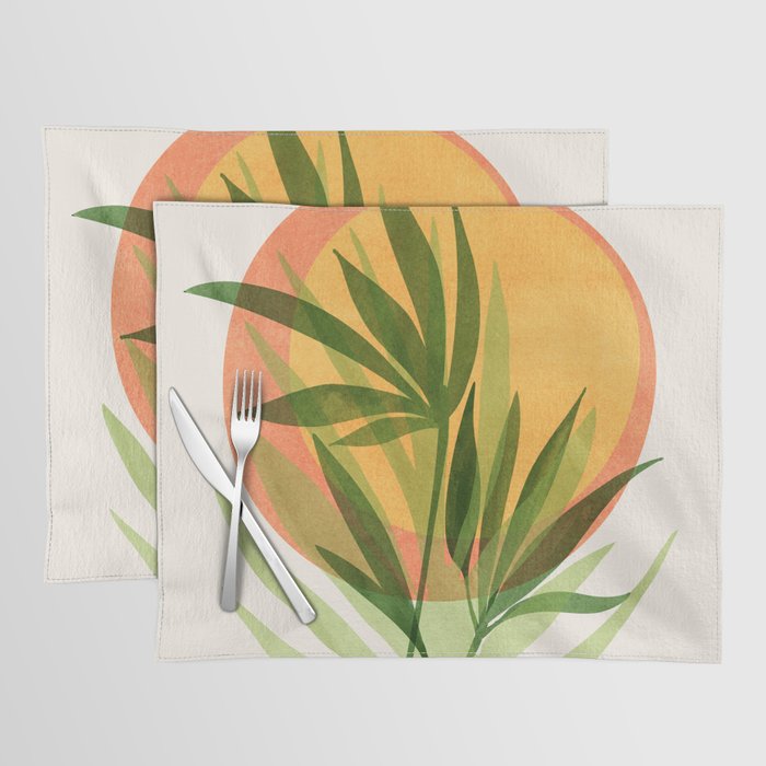 Retro Sunset Garden Still Life Placemat Gallery Image 1