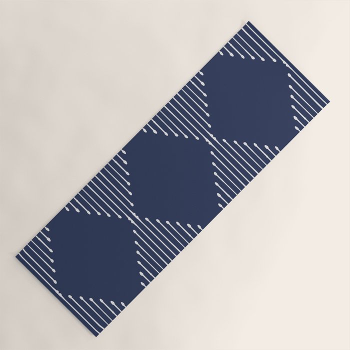 Geo (Navy) Yoga Mat Gallery Image 1