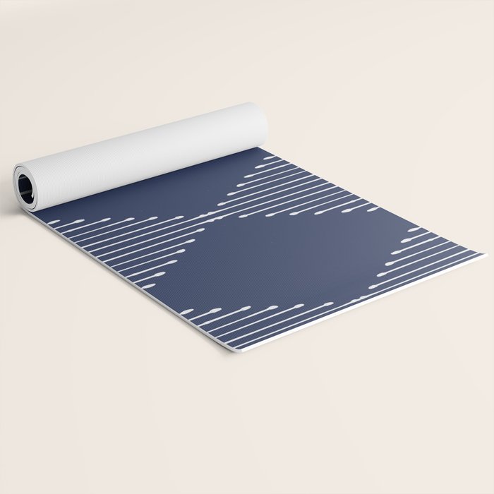 Geo (Navy) Yoga Mat Gallery Image 2