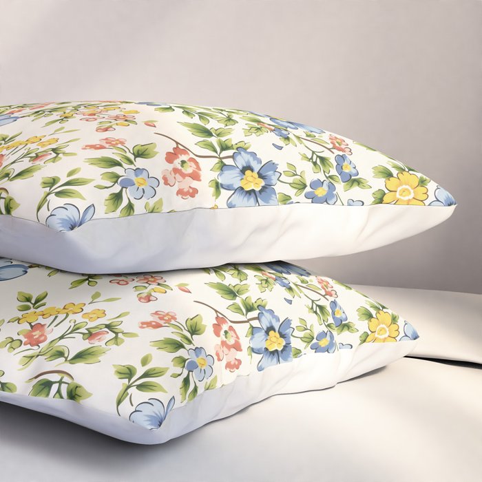 Cute Summer Floral Hand Painted Pillow Sham Gallery Image 3