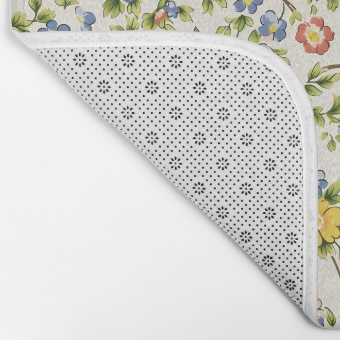 Cute Summer Floral Hand Painted Bath Mat Gallery Image 2