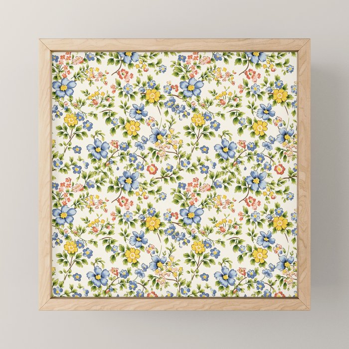 Cute Summer Floral Hand Painted Mini Art Print Gallery Image 1