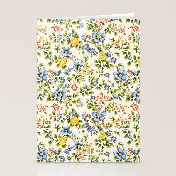 Cute Summer Floral Hand Painted Stationery Card Gallery Image 1