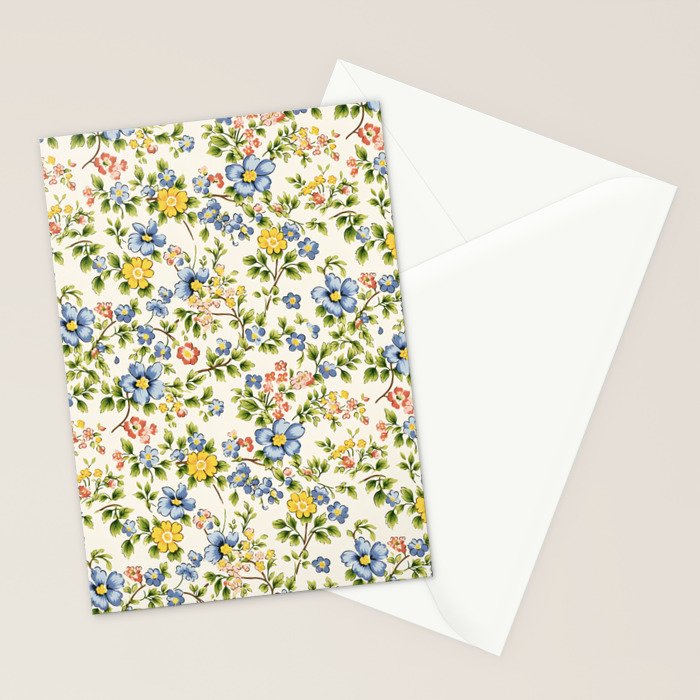 Cute Summer Floral Hand Painted Stationery Card Gallery Image 2