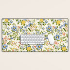 Cute Summer Floral Hand Painted Desk Mat Gallery Image 1