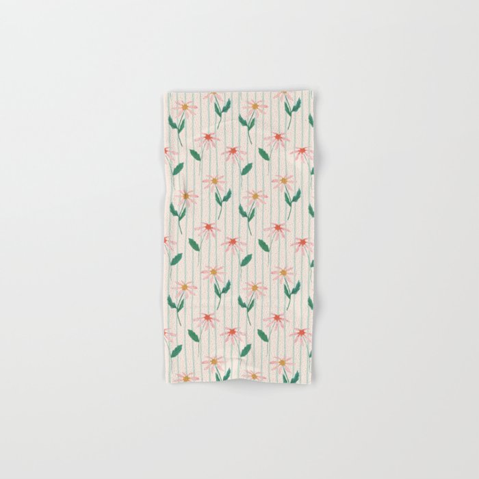 Flowers and stripes Bath Towel Gallery Image 1
