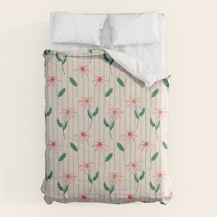 Flowers and stripes Comforter Gallery Image 6