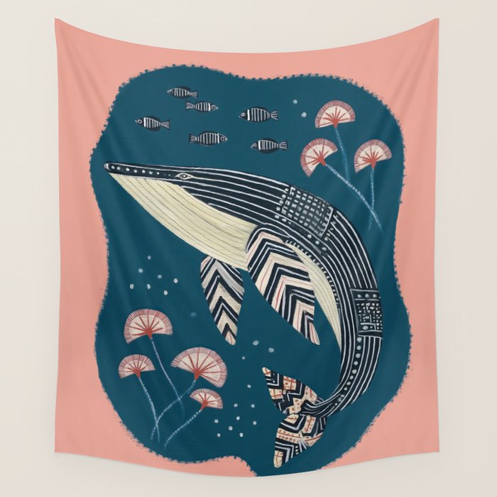 Whale in Bloom Wall Tapestry Gallery Image 4