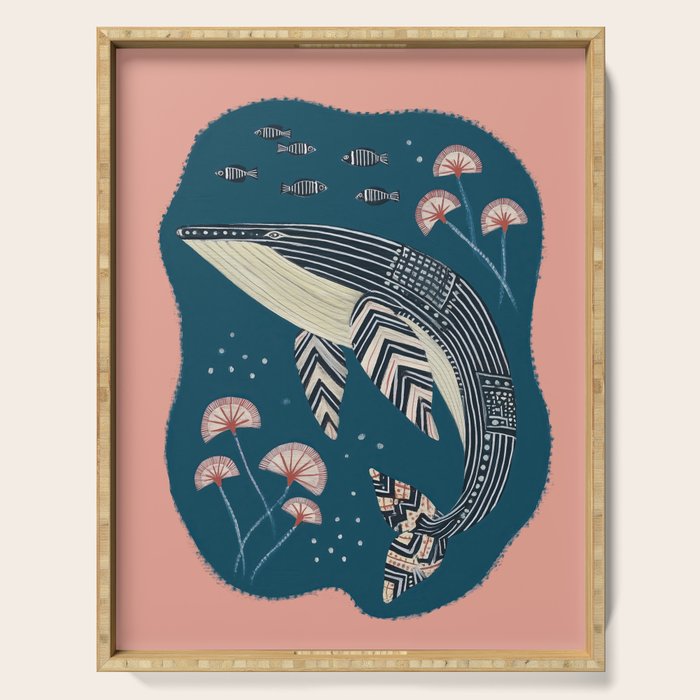 Whale in Bloom Serving Tray Gallery Image 1