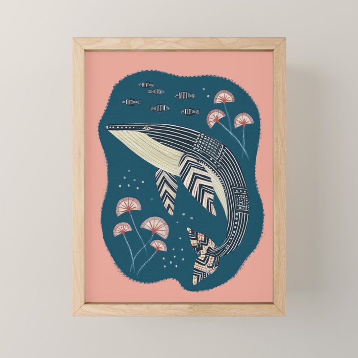 Whale in Bloom Mini Art Print Gallery Image 1