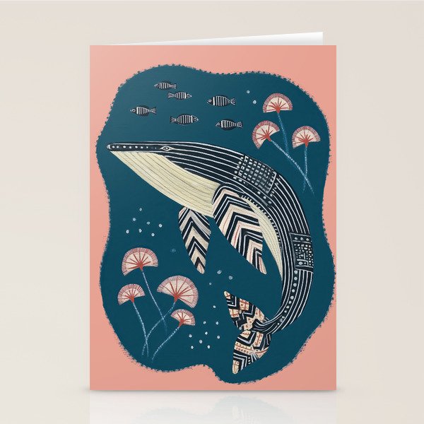 Whale in Bloom Stationery Card Gallery Image 2