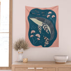 Whale in Bloom Wall Tapestry Gallery Image 2