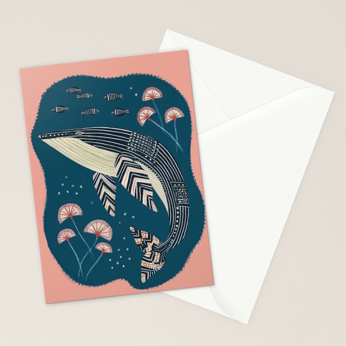 Whale in Bloom Stationery Card Gallery Image 2