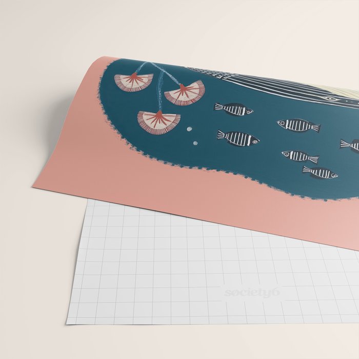 Whale in Bloom Wrapping Paper Gallery Image 2