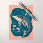Whale in Bloom Wrapping Paper Gallery Image 1