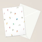 Mountain Skiers Pattern Stationery Card Gallery Image 2