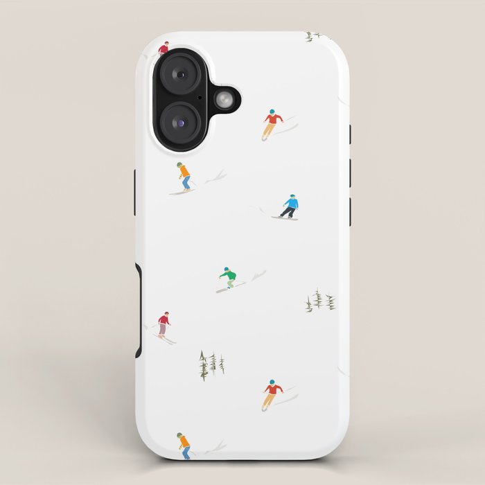 Mountain Skiers Pattern iPhone Case