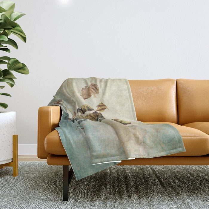 Deep Sea Garden  Throw Blanket Gallery Image 1