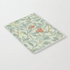 William Morris Arbutus Major Blue Cream Red Pattern Notebook Gallery Image 2