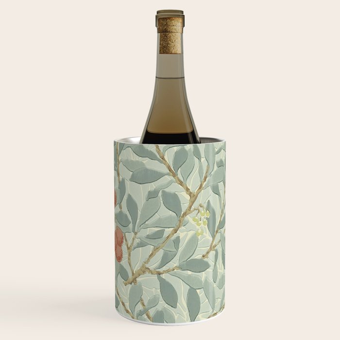 William Morris Arbutus Major Blue Cream Red Pattern Wine Chiller Gallery Image 1