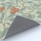 William Morris Arbutus Major Blue Cream Red Pattern Rug Gallery Image 4