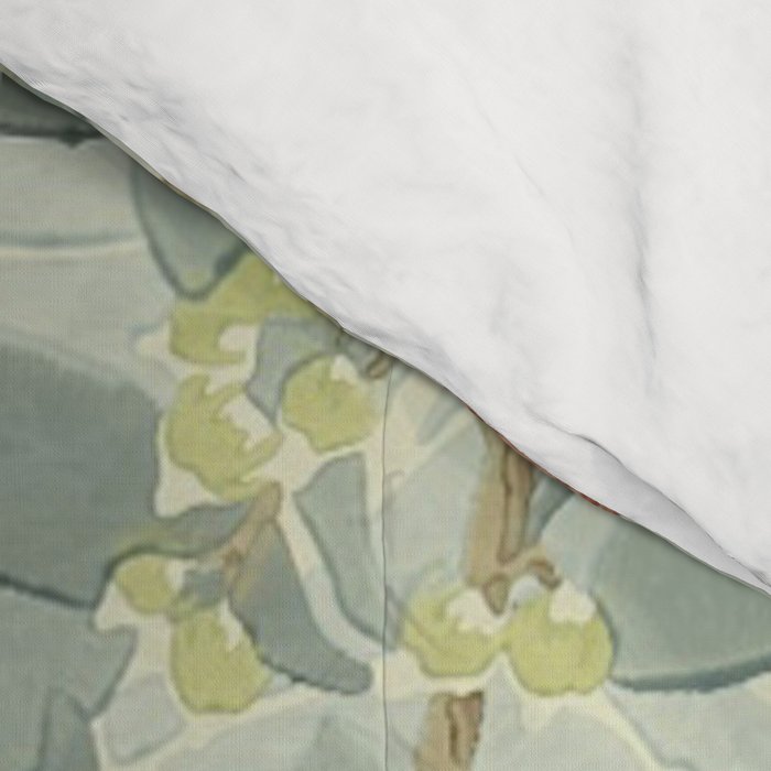 William Morris Arbutus Major Blue Cream Red Pattern Comforter Gallery Image 4