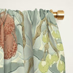 William Morris Arbutus Major Blue Cream Red Pattern Window Curtain Gallery Image 2