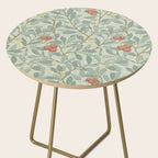 William Morris Arbutus Major Blue Cream Red Pattern Side Table Gallery Image 2
