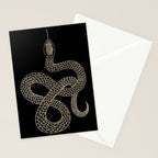 Vintage line snake Stationery Card Gallery Image 2