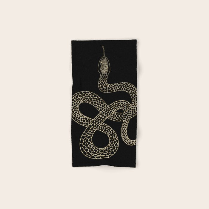 Vintage line snake Bath Towel Gallery Image 1