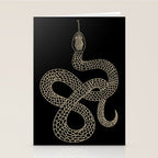 Vintage line snake Stationery Card Gallery Image 2