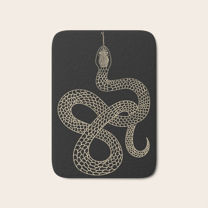 Vintage line snake Bath Mat Gallery Image 1
