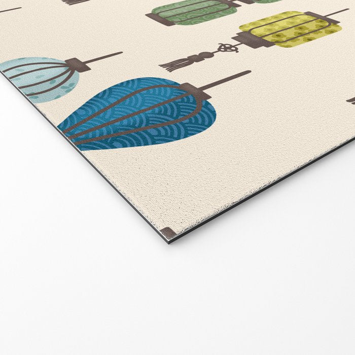 Colorful Lantern Pattern Welcome Mat Gallery Image 2