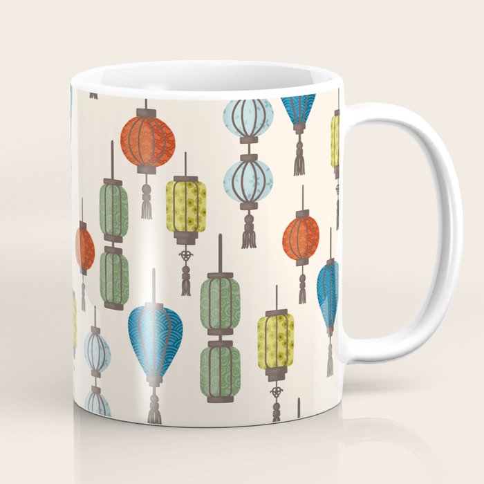 Colorful Lantern Pattern Coffee Mug Gallery Image 1