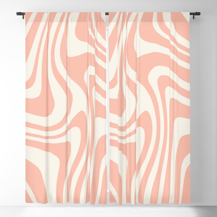 Abstract Wavy Stripes XLI Window Curtain Gallery Image 5
