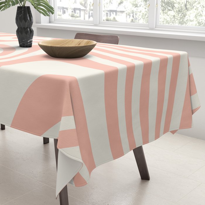 Abstract Wavy Stripes XLI Tablecloth Gallery Image 3