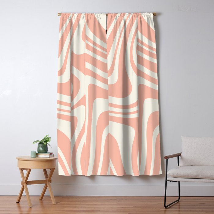 Abstract Wavy Stripes XLI Window Curtain Gallery Image 5
