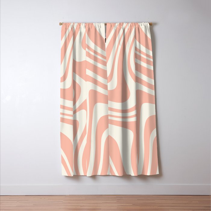 Abstract Wavy Stripes XLI Window Curtain Gallery Image 3